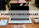 多个终端上网,多个终端共享上网是什么意思