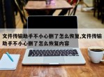 文件传输助手不小心删了怎么恢复,文件传输助手不小心删了怎么恢复内容